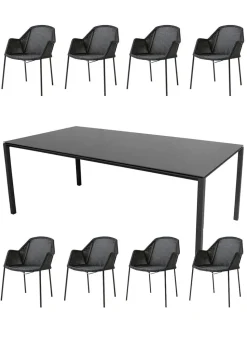 1 Pure table og 8 Breeze 5464 stole