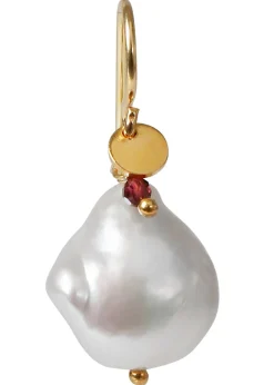 Baroque Pearl Earring With Gemstone