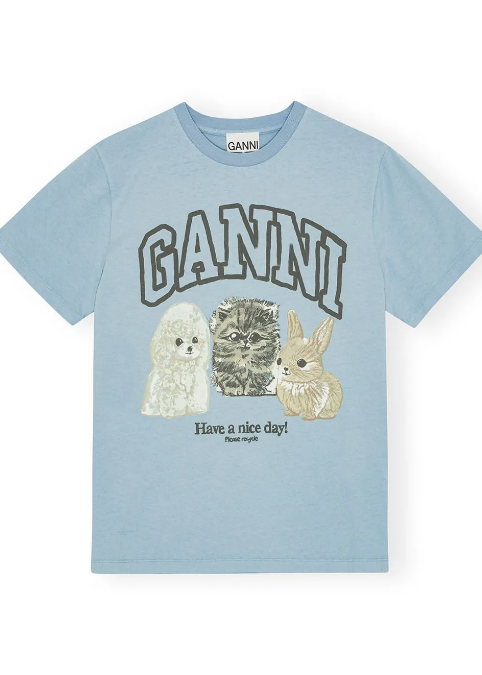 Basic Cotton Jersey Animals Relaxed T-shirt