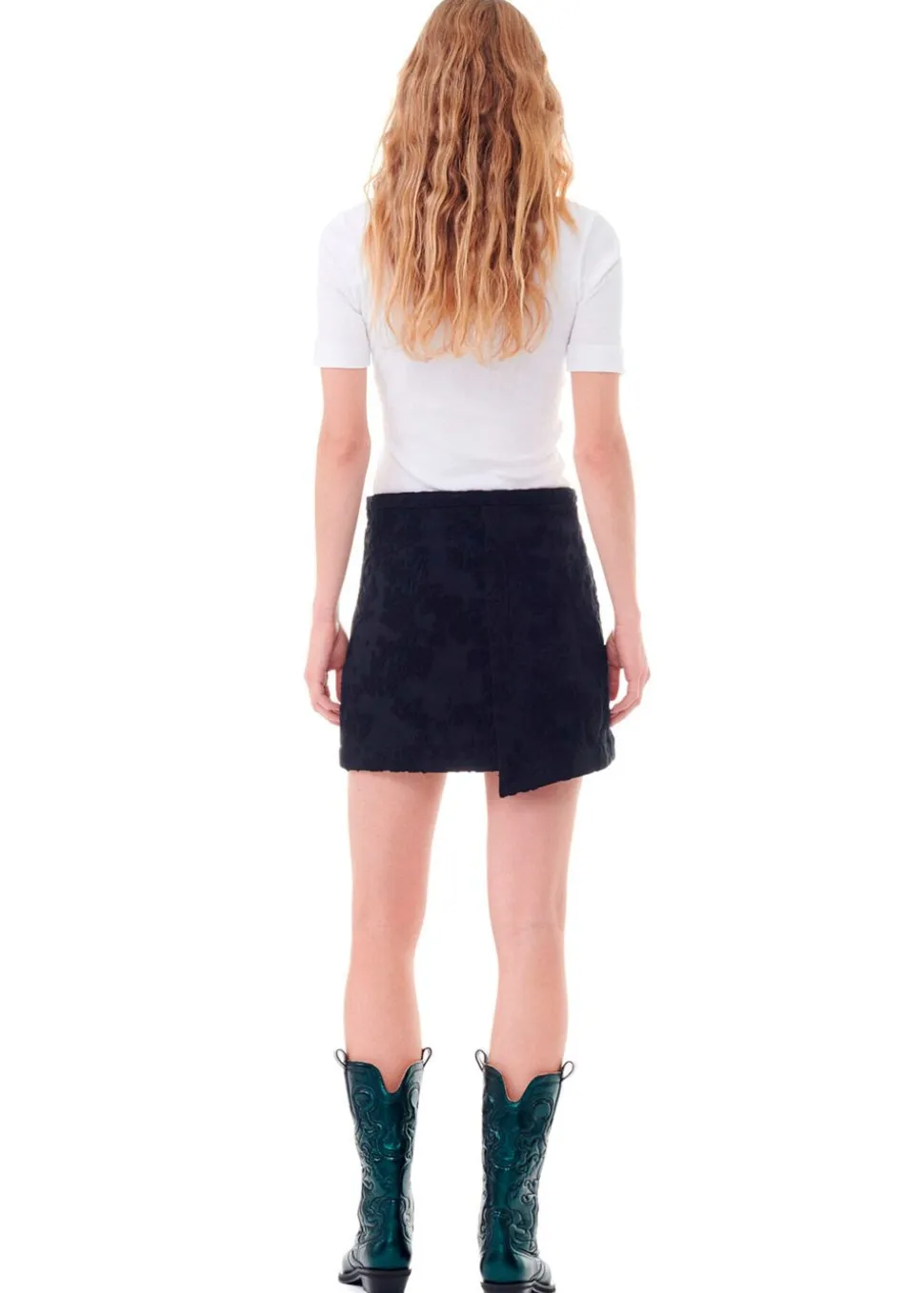 Boucle Jacquard Suiting Mini Skirt