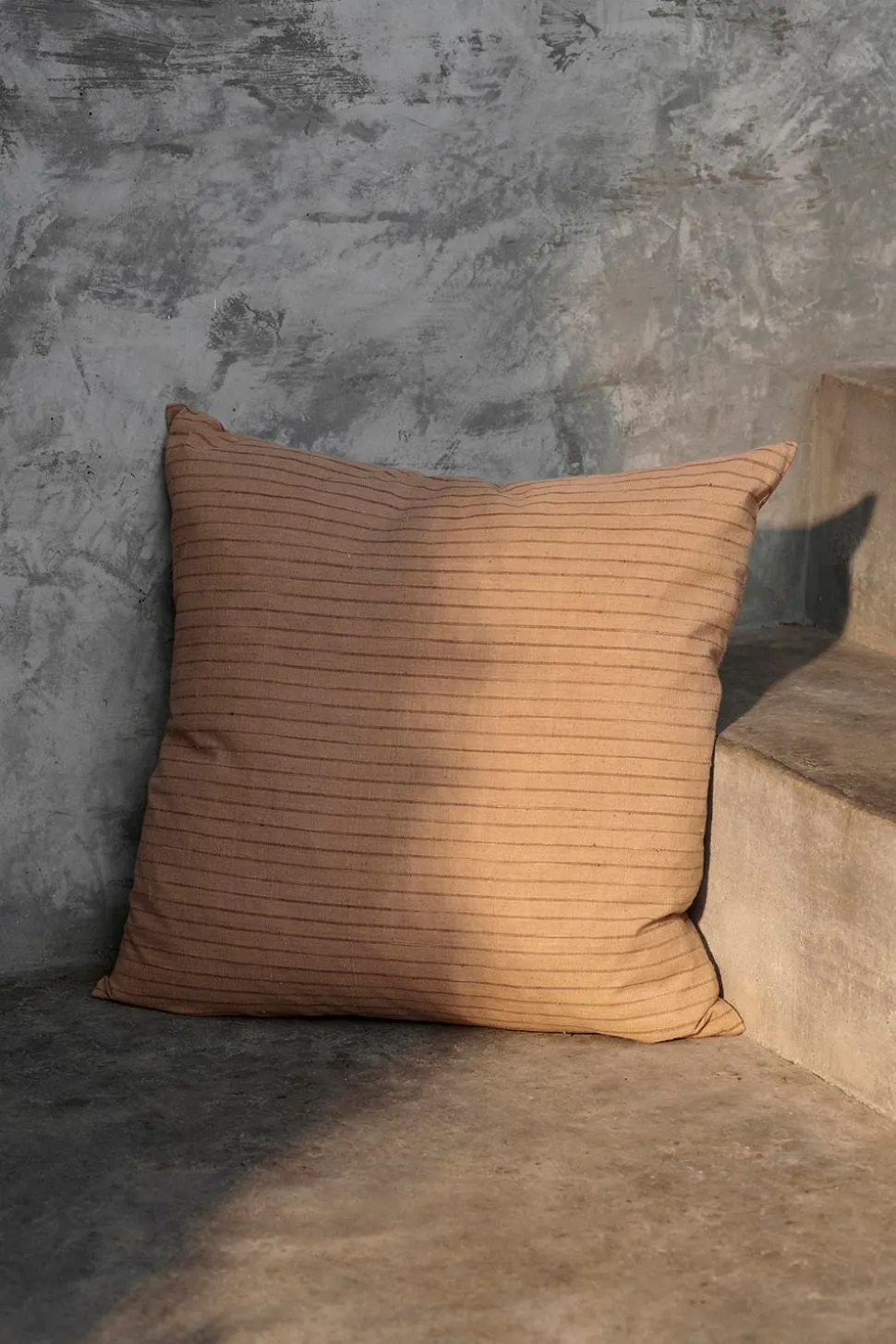Brown Cotton Cushion Cover