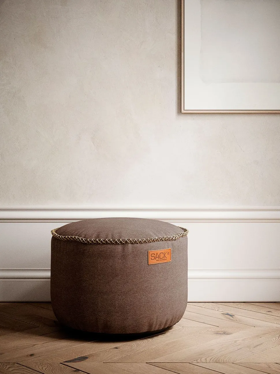 Canvas Pouf