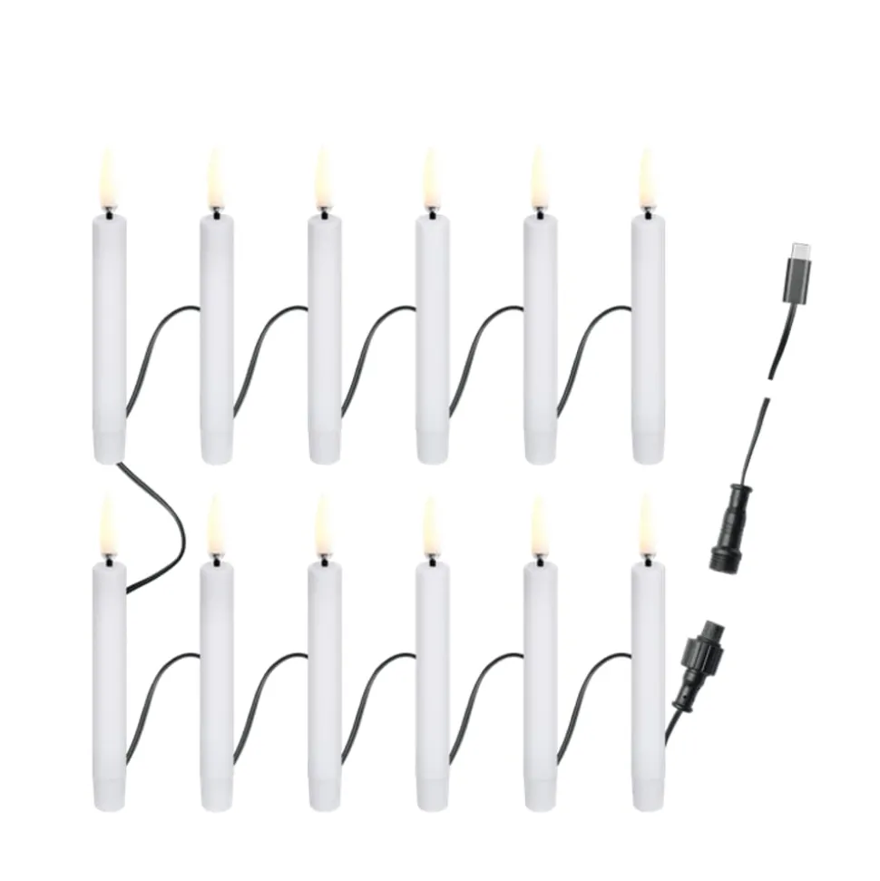 CHRISTMAS STRING, 12 CANDLES, USB-C
