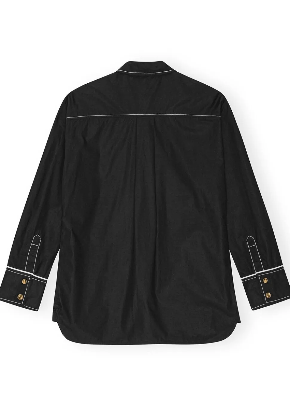 Cotton Poplin Long Sleeve Raglan Shirt