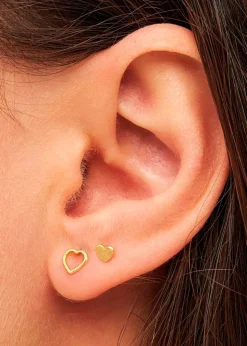 Family Love Earrings Pair Brushed