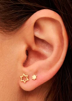 Family Star Earrings Pair