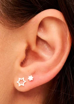 Family Star Earrings Pair