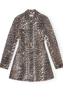 Foil Print Denim Dress