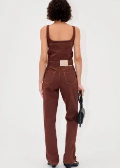 High Waist Straight Cut Pants