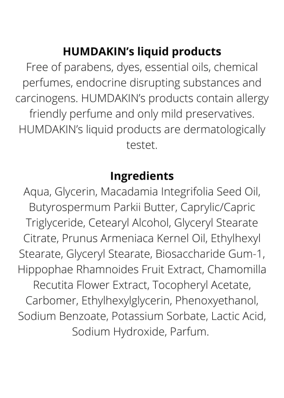 Humdakin Hand cream