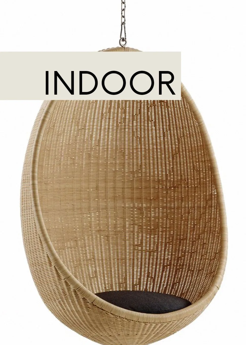Nanna Ditzel Hanging Egg Chair Rattan - indoor model