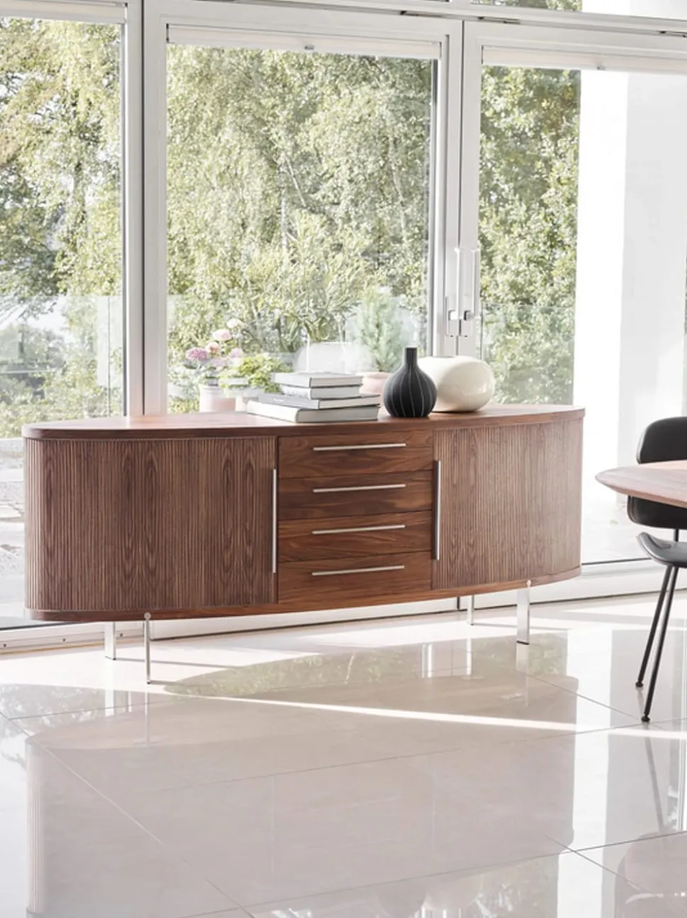 Oval sideboard / AK1300 by Nissen & Gehl