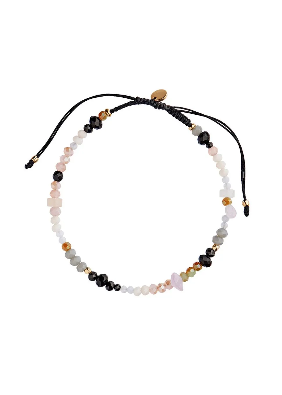 PlanBørnefonden Shades Bracelet Soft Colors and Black Ribbon