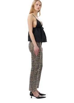 Print Denim Betzy Cropped