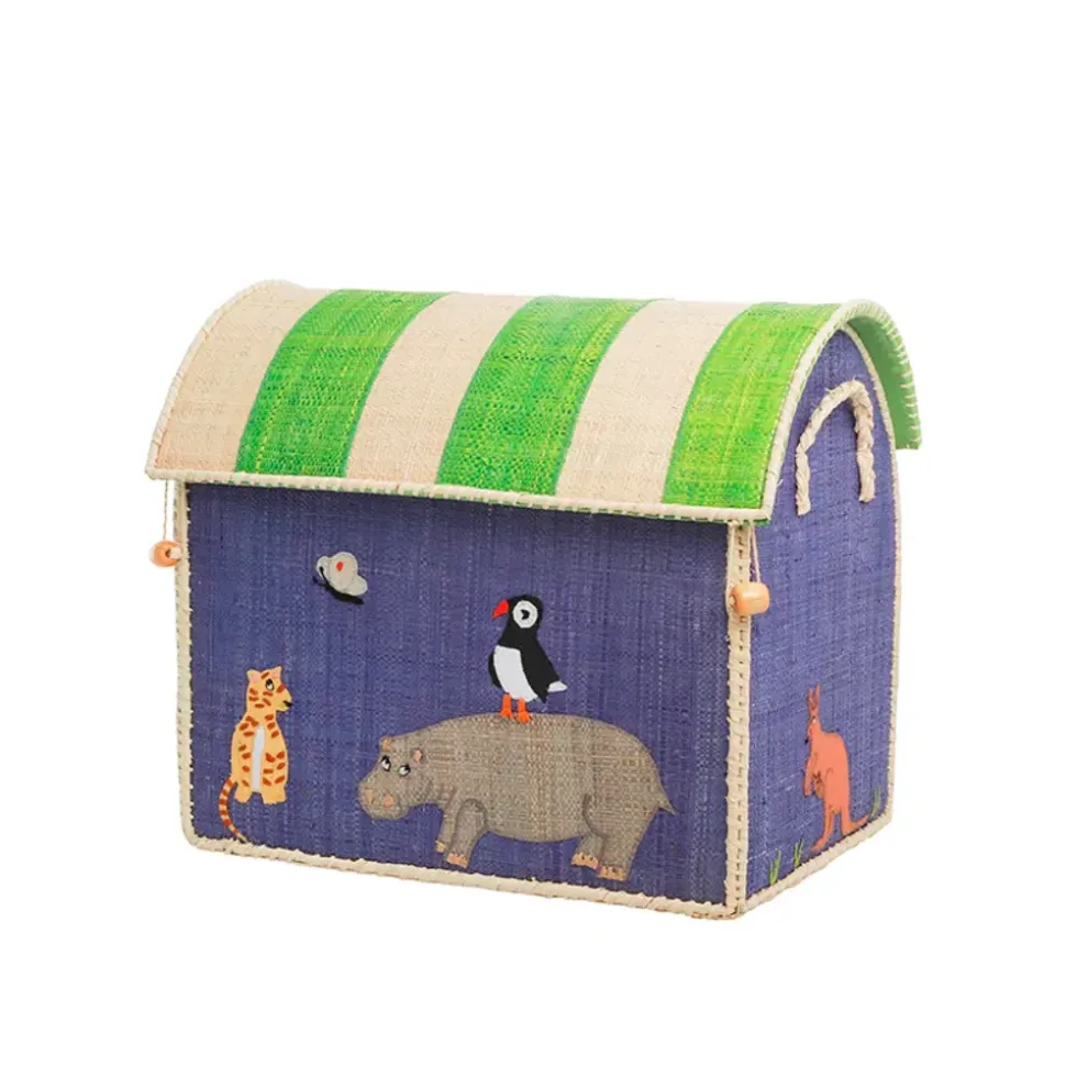 Raffia Toy Baskets - Set Of 3