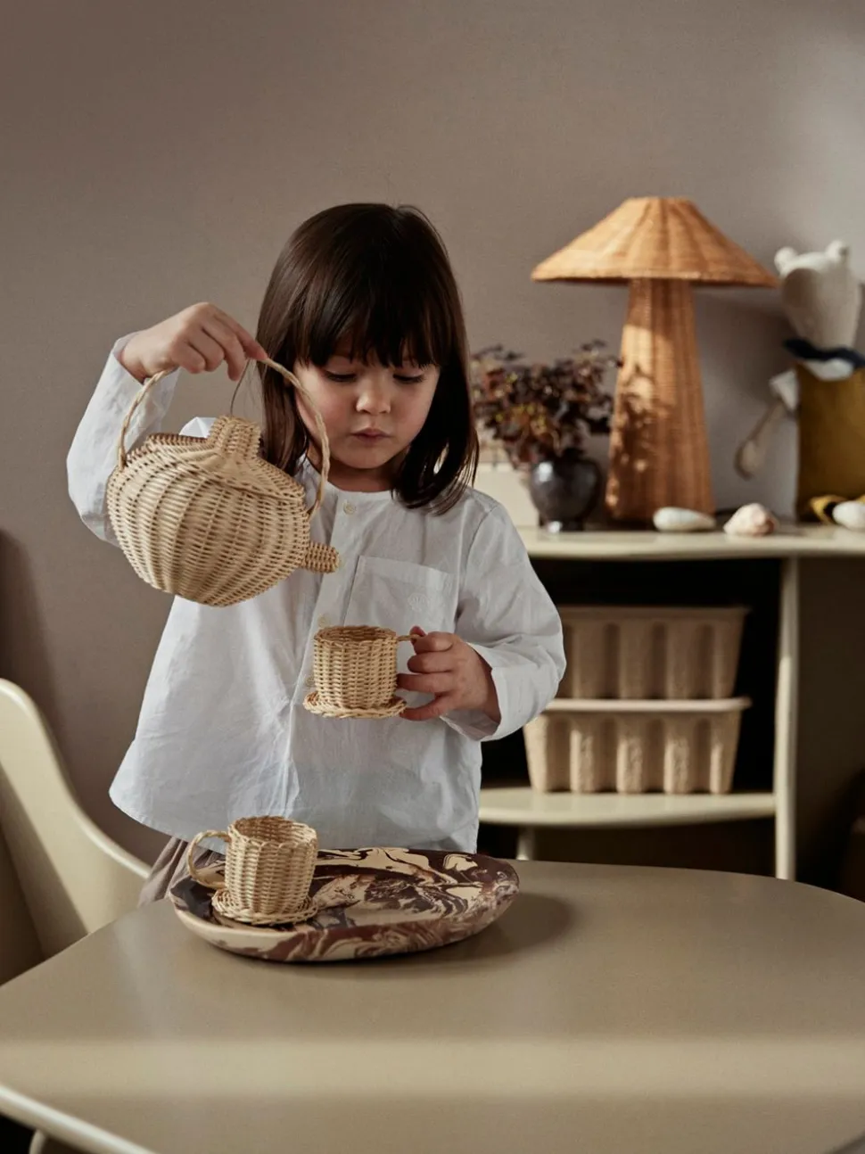 Rattan Tea Set - Natural