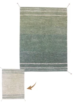 Reversible Rug Twin Vintage Blue