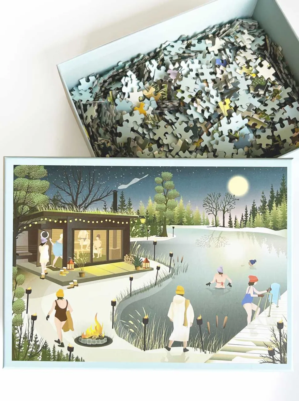Sauna By The Lake - Puzzle 1000 Pcs