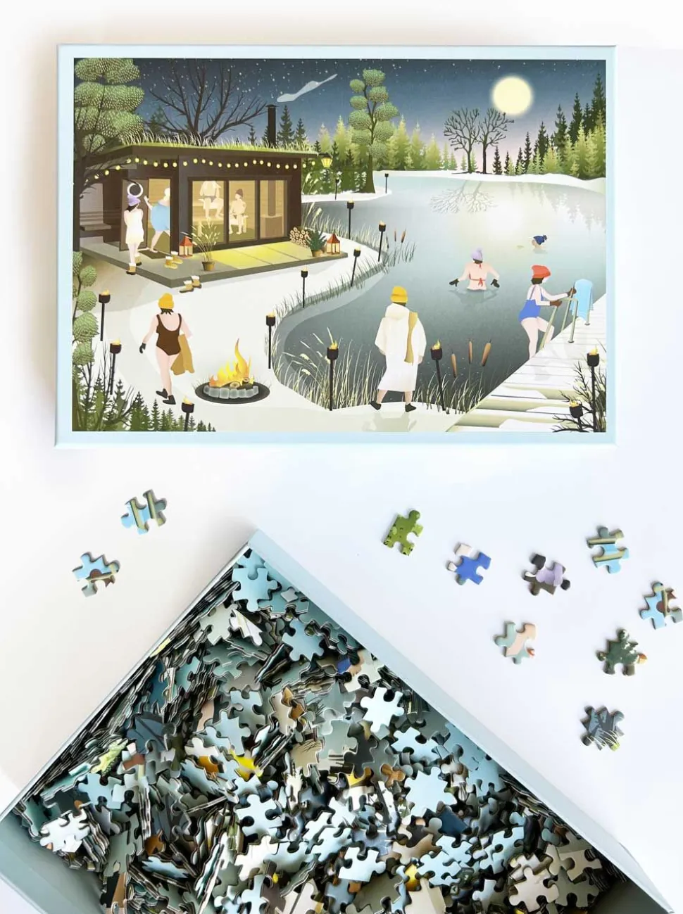 Sauna By The Lake - Puzzle 1000 Pcs