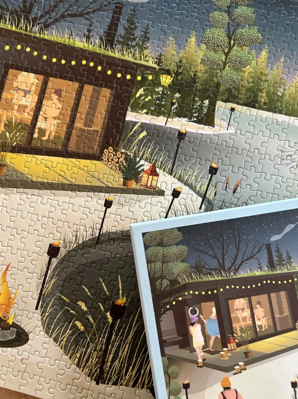 Sauna By The Lake - Puzzle 1000 Pcs