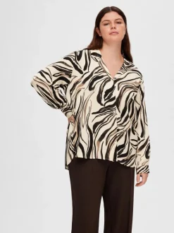 SLFAlana - Aronia LS Satin Shirt