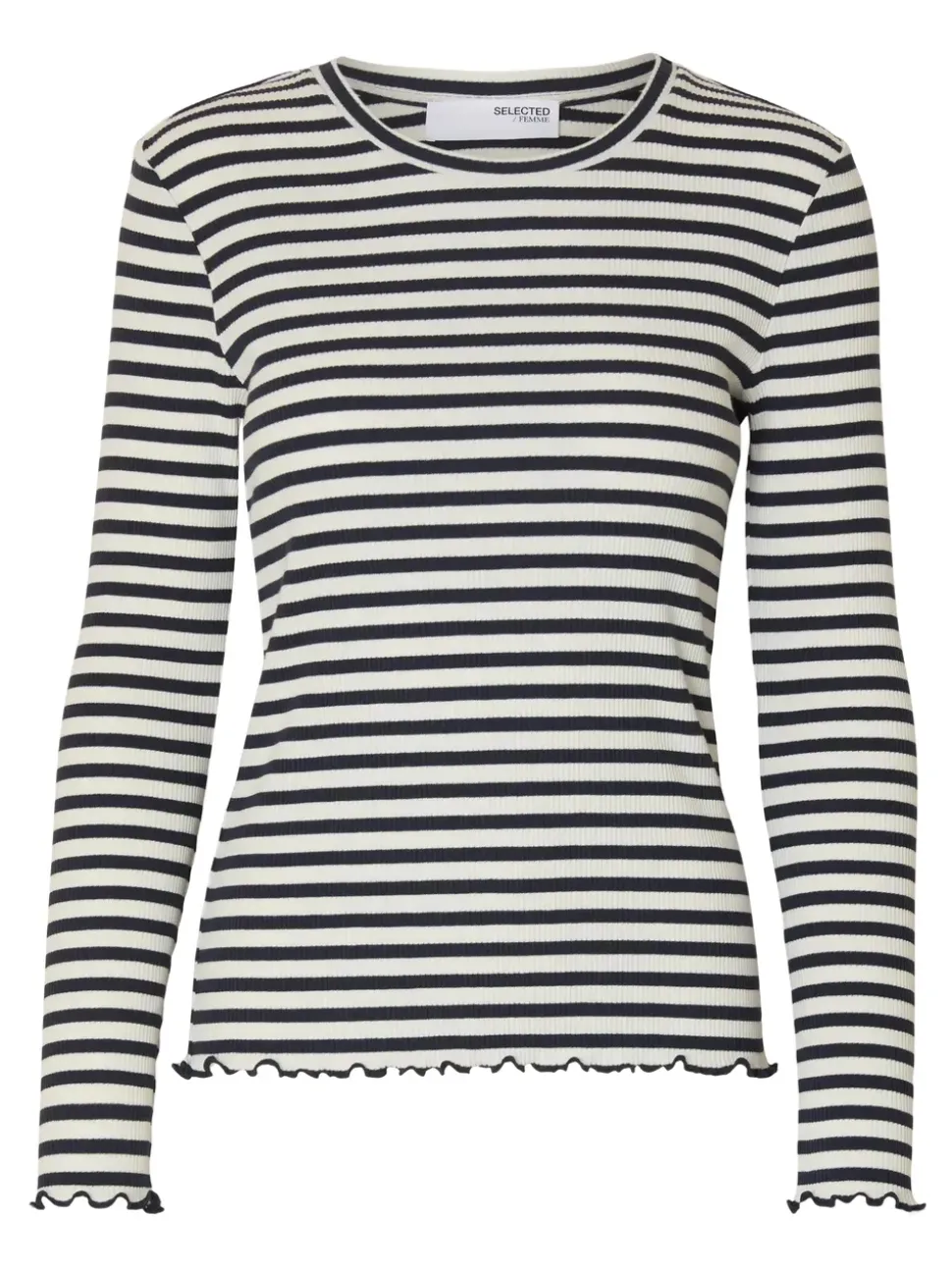 SLFAnna LS Crew Neck Tee Stripes