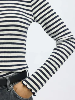 SLFAnna LS Crew Neck Tee Stripes