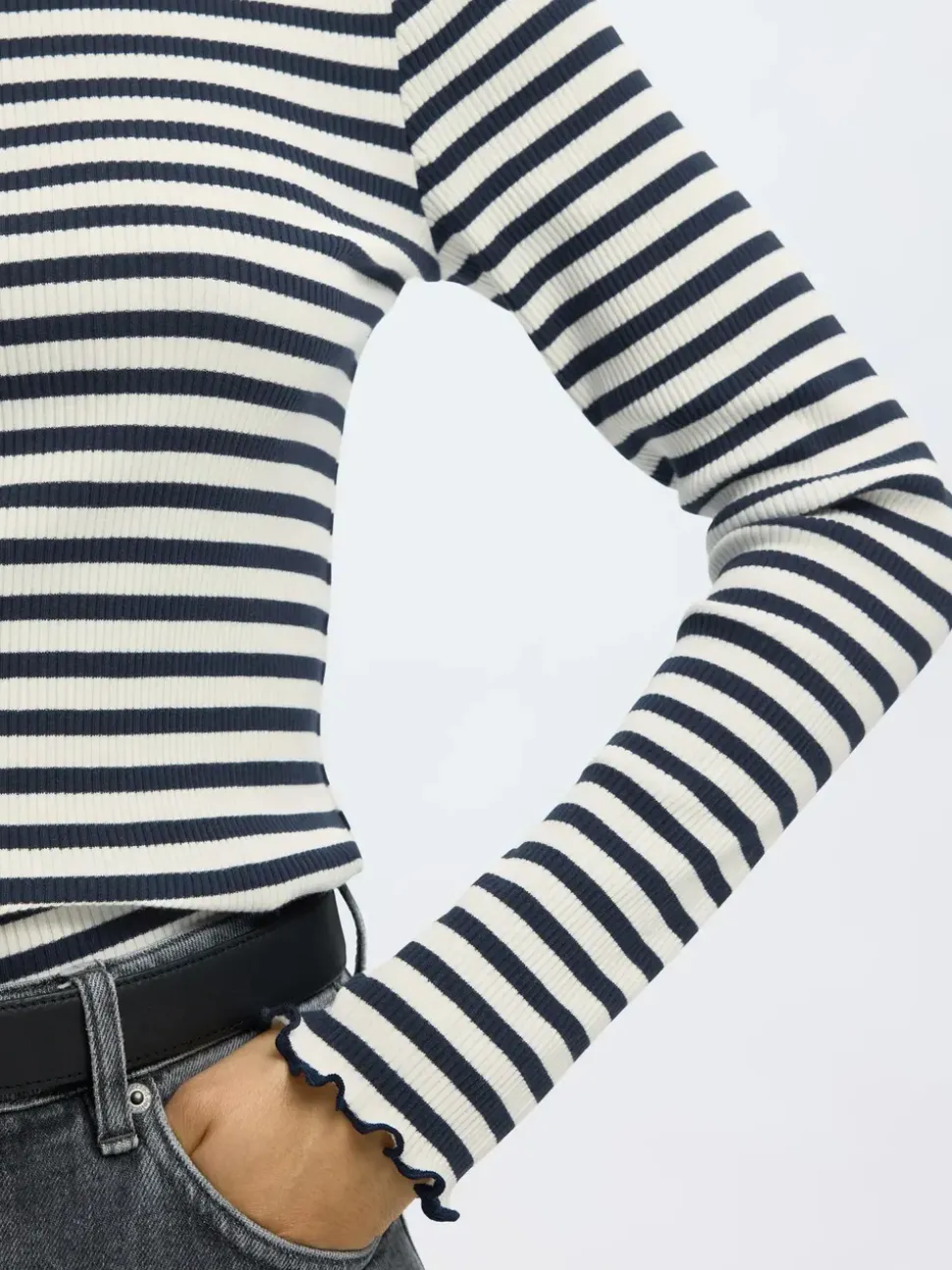 SLFAnna LS Crew Neck Tee Stripes