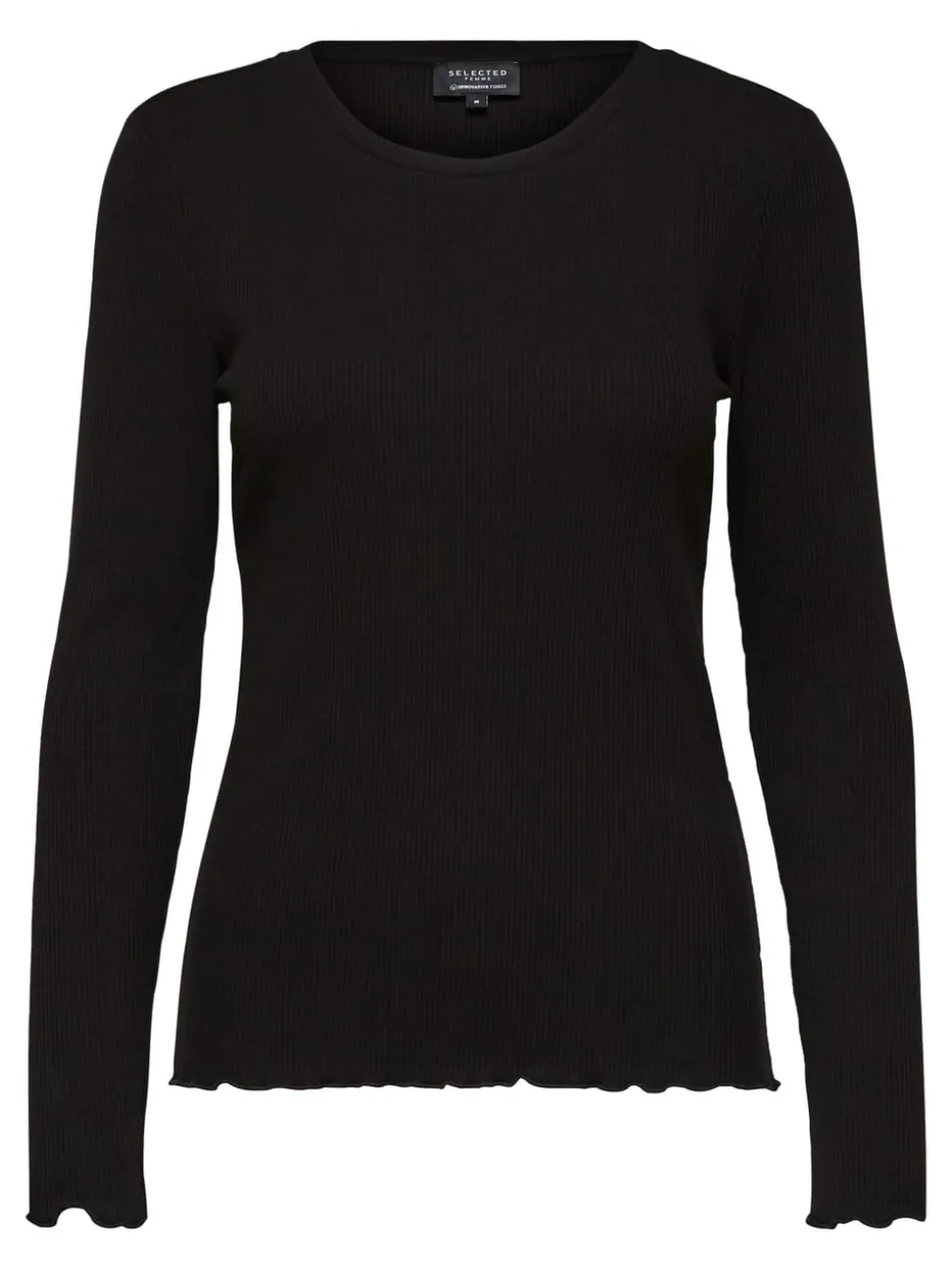 SLFAnna Plain LS Crew Neck Tee