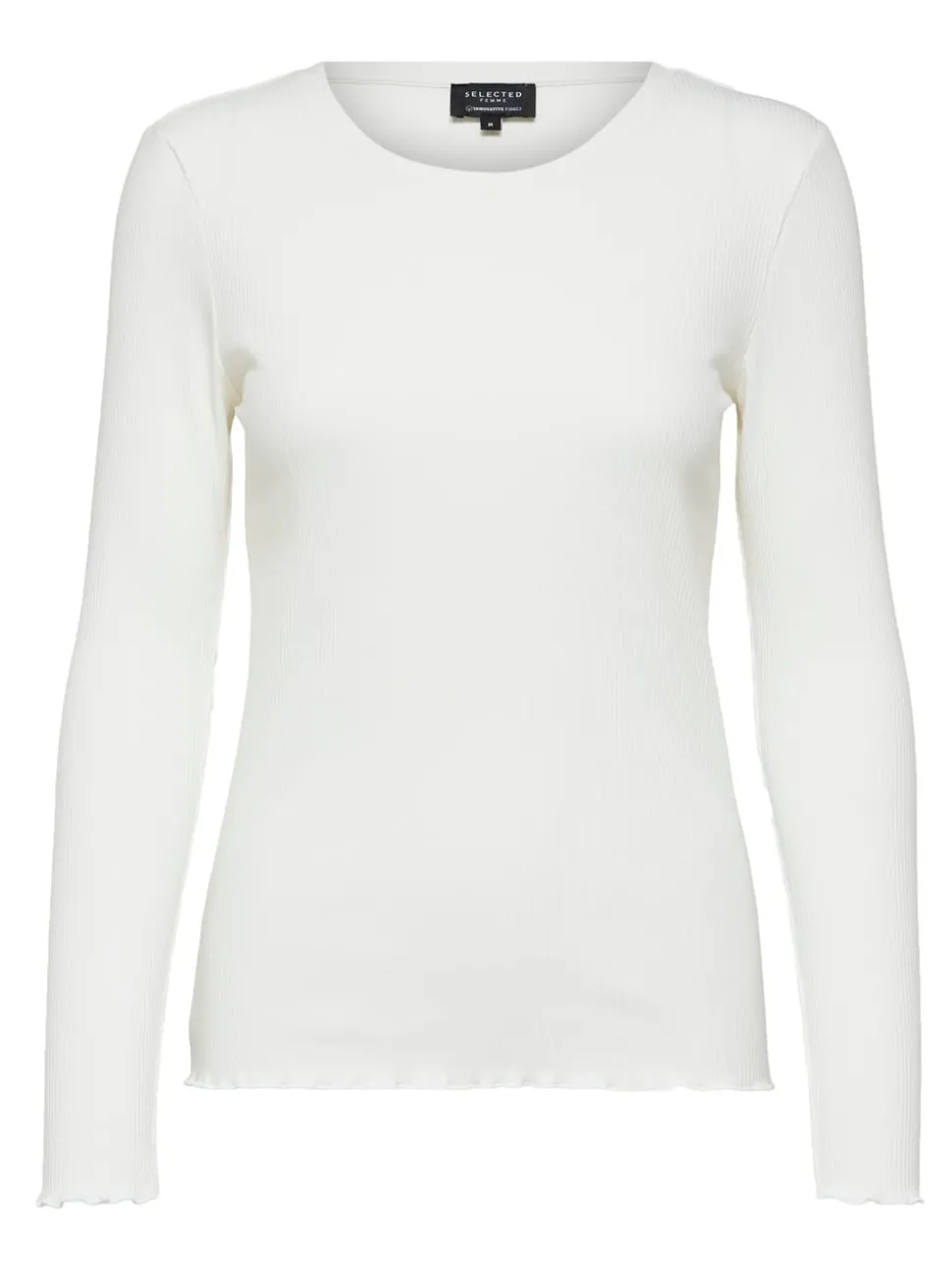 SLFAnna Plain LS Crew Neck Tee