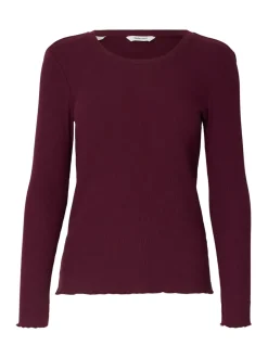 SLFAnna Plain LS Crew Neck Tee