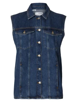 SLFClair SL Mid Blue Denim Vest