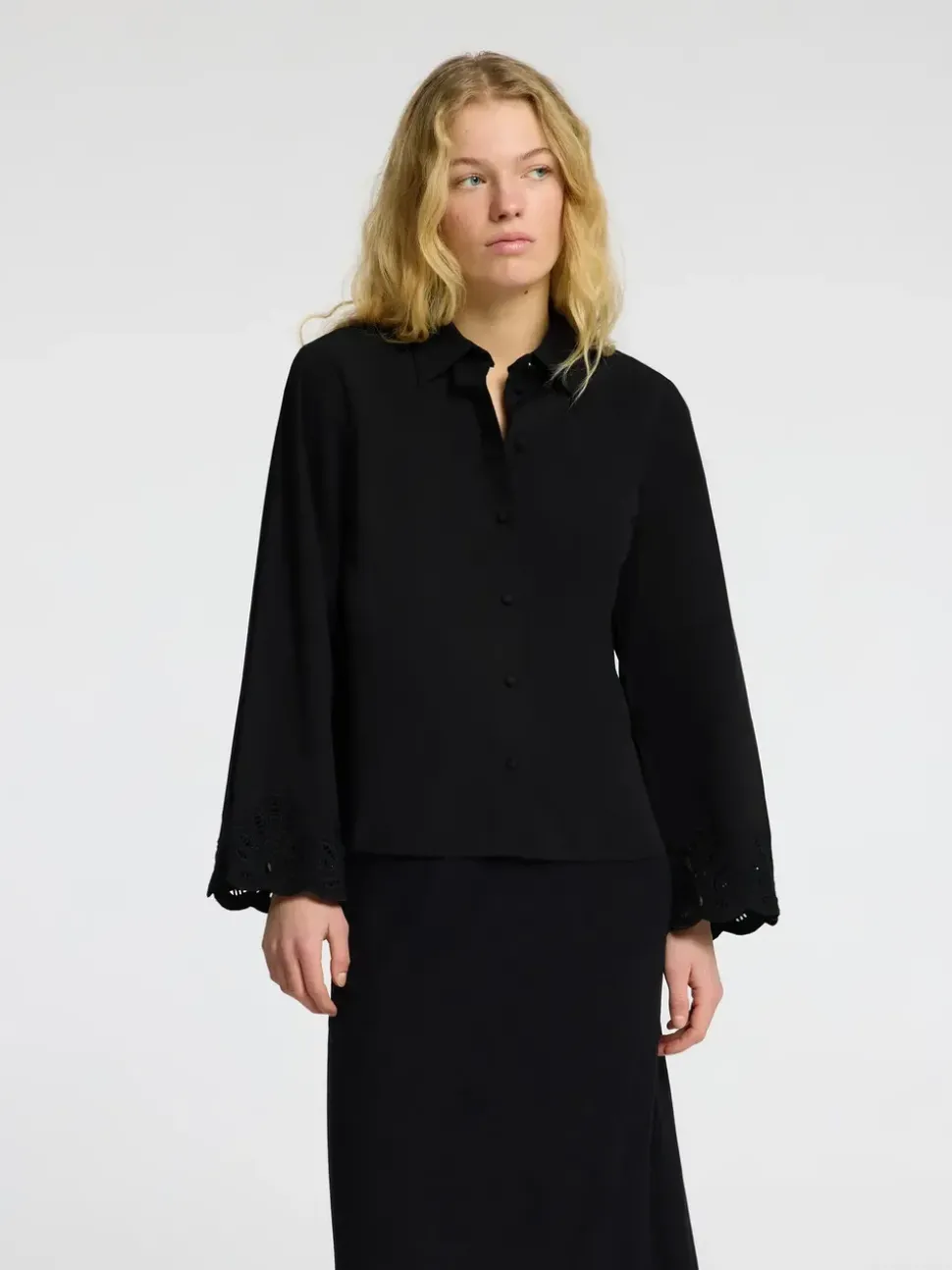 SLFDahlia LS Broderi Shirt NOOS