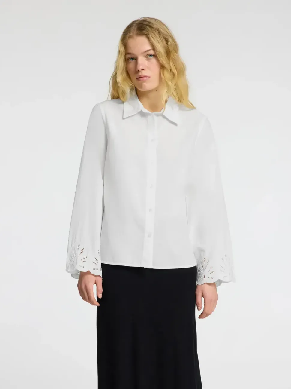 SLFDahlia LS Broderi Shirt NOOS