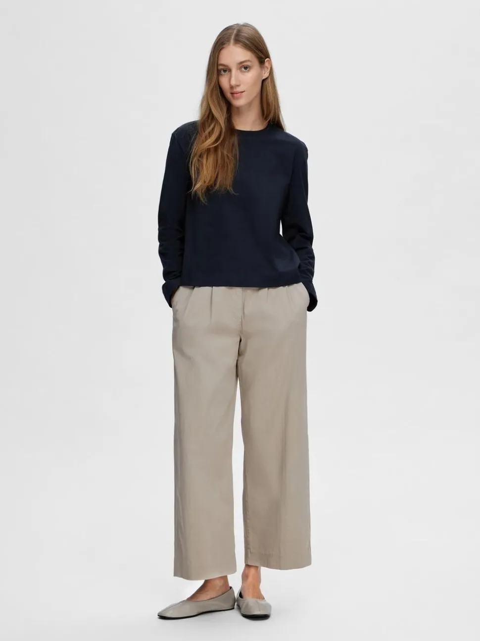 SLFEssential LS Boxy Tee NOOS