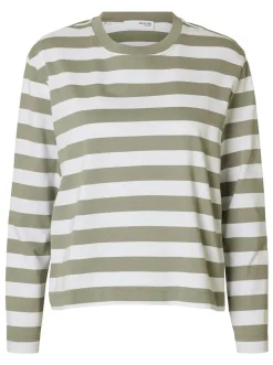 SLFEssential LS Striped Boxy Tee NOOS