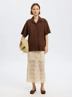 SLFSophie Suede 2/4 Shirt