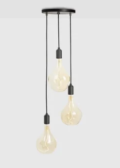 Triple Pendant - White/Black - Voronoi II
