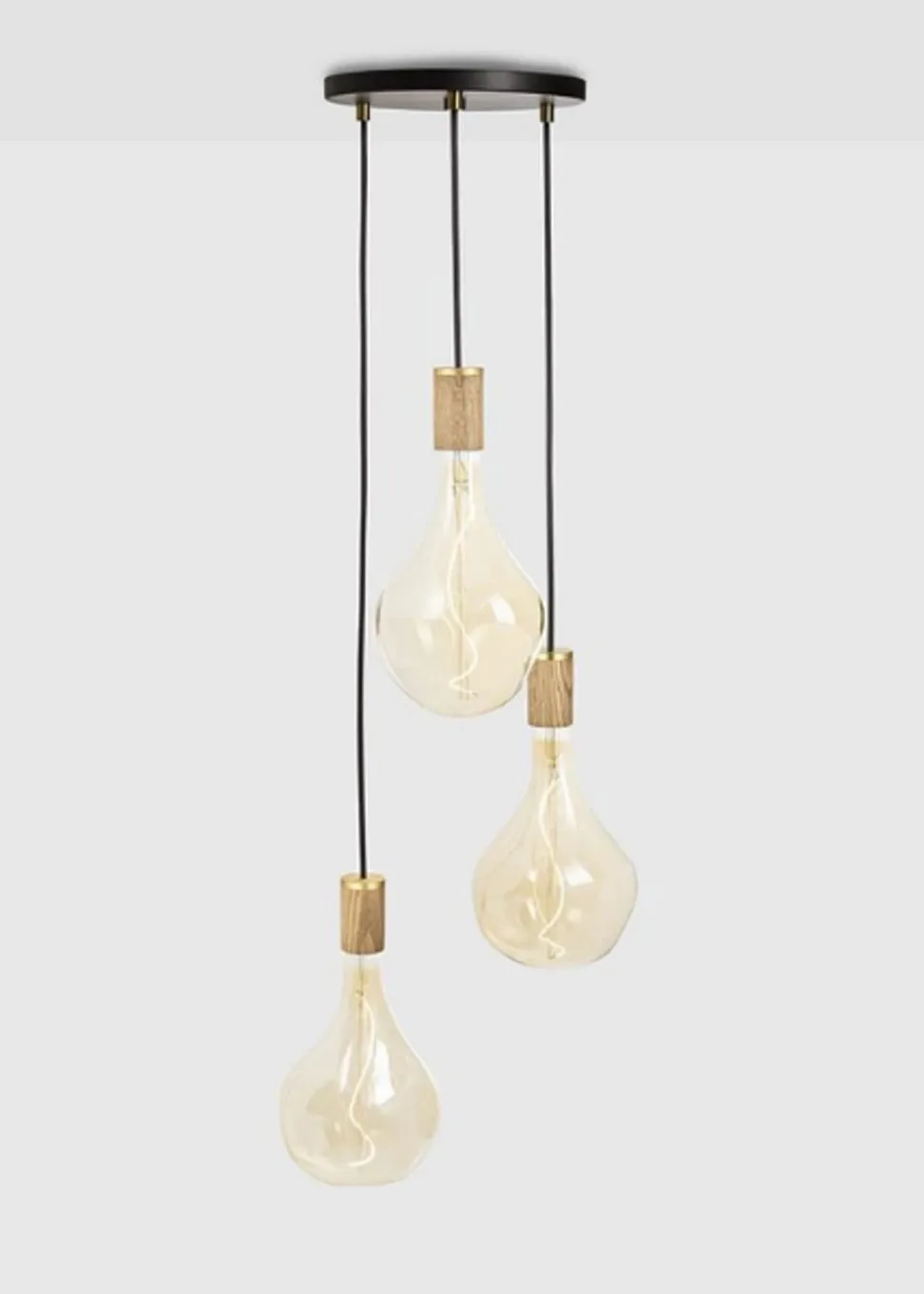 Triple Pendant - White/Black - Voronoi II