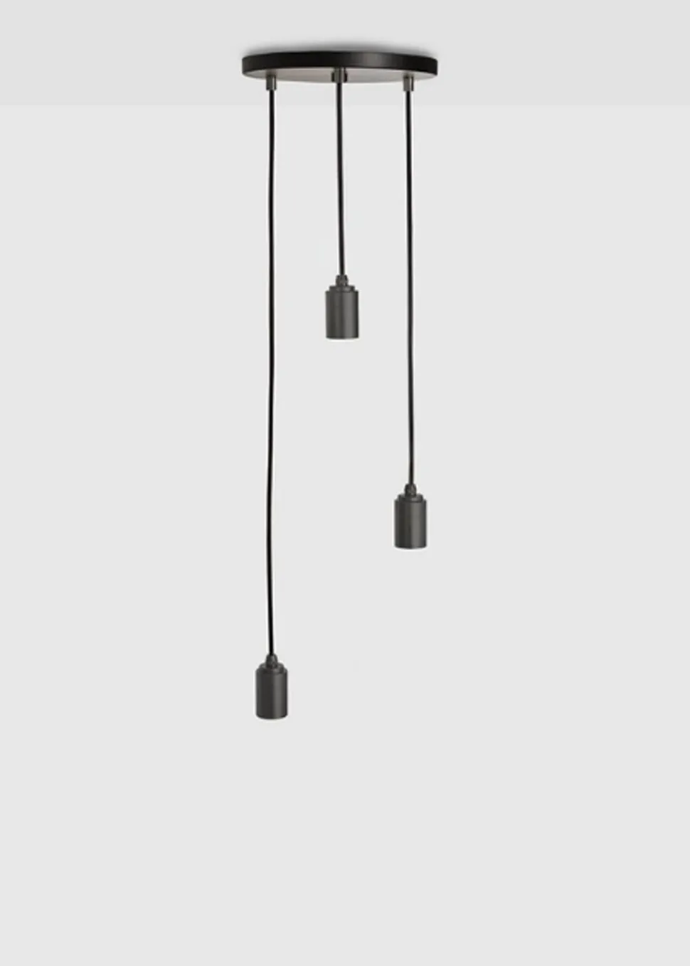 Triple Pendant Canopy - White/Black