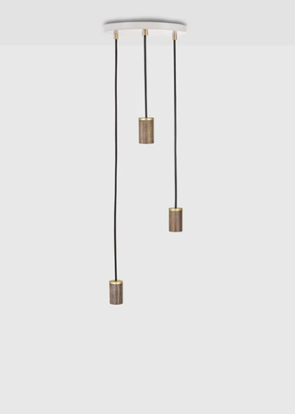 Triple Pendant Canopy - White/Black