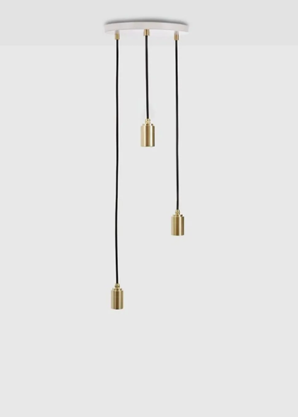 Triple Pendant Canopy - White/Black