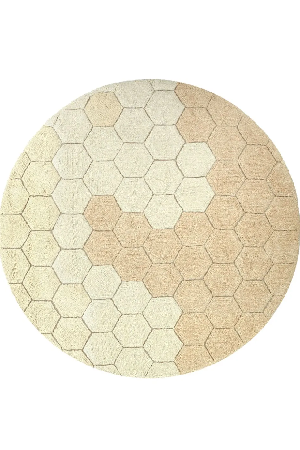 Washable rug Round Honeycomb