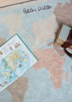 Washable Rug Vintage Map
