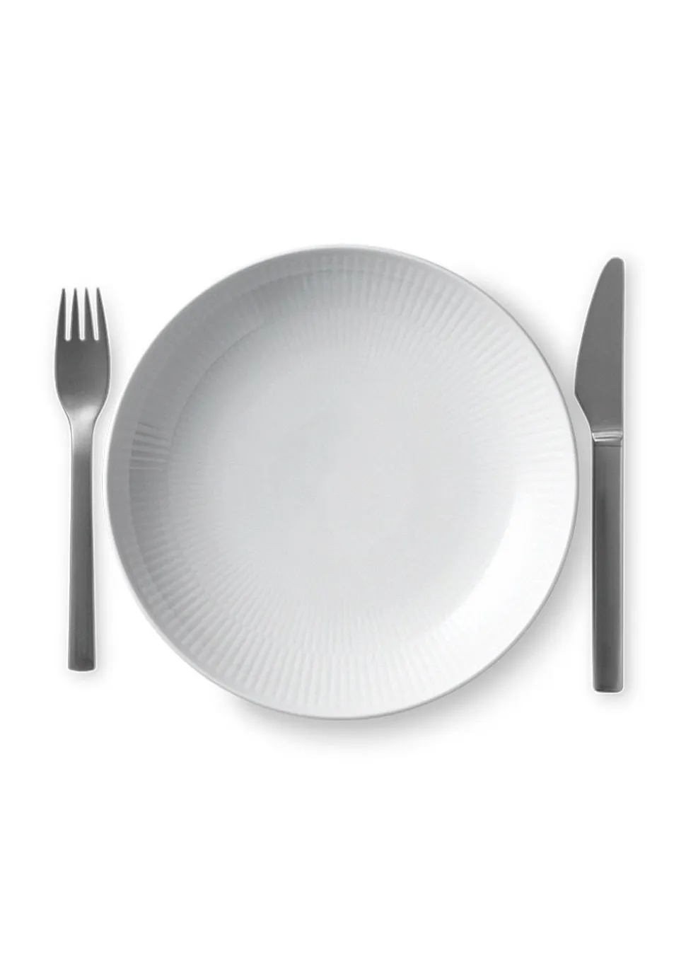 White Fluted - Modern Plates