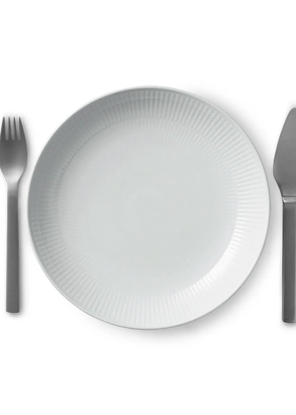 White Fluted - Modern Plates